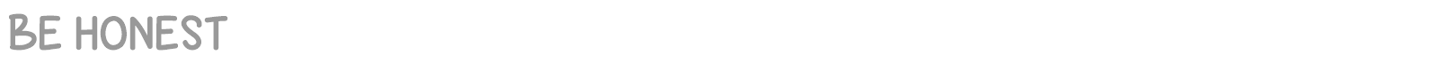 Be Honest font preview